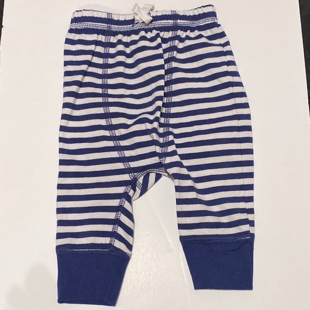 Navy Blue and White Stripped Sweatpants